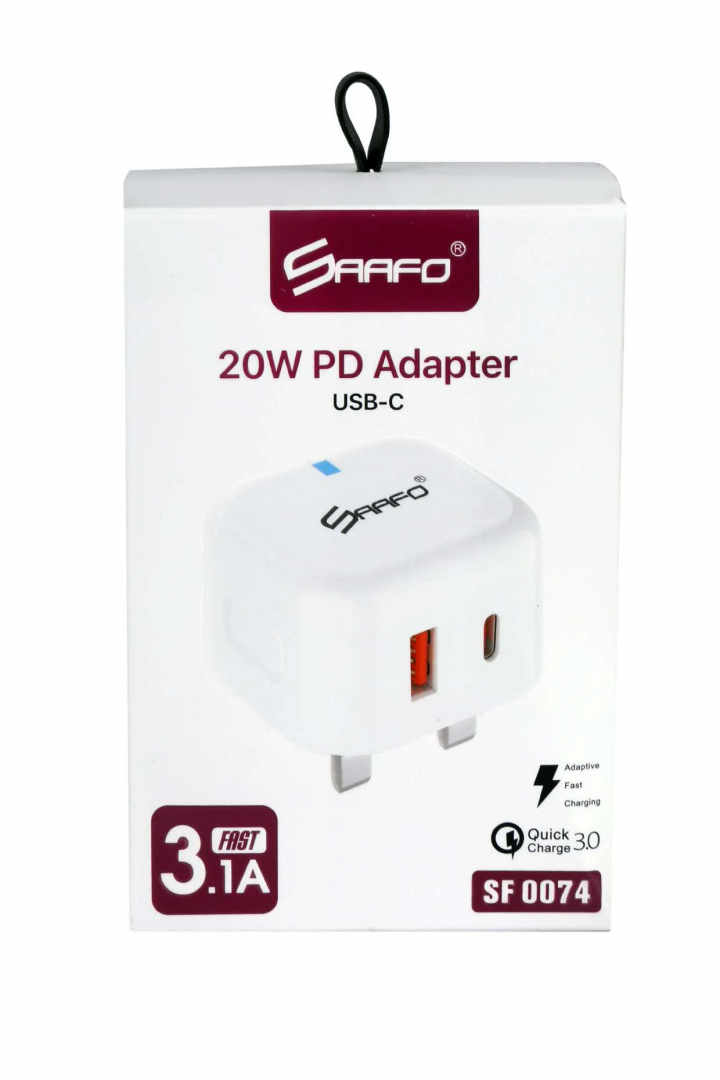 SAAFO 2-USB ADAPTER 3A OUTPUT